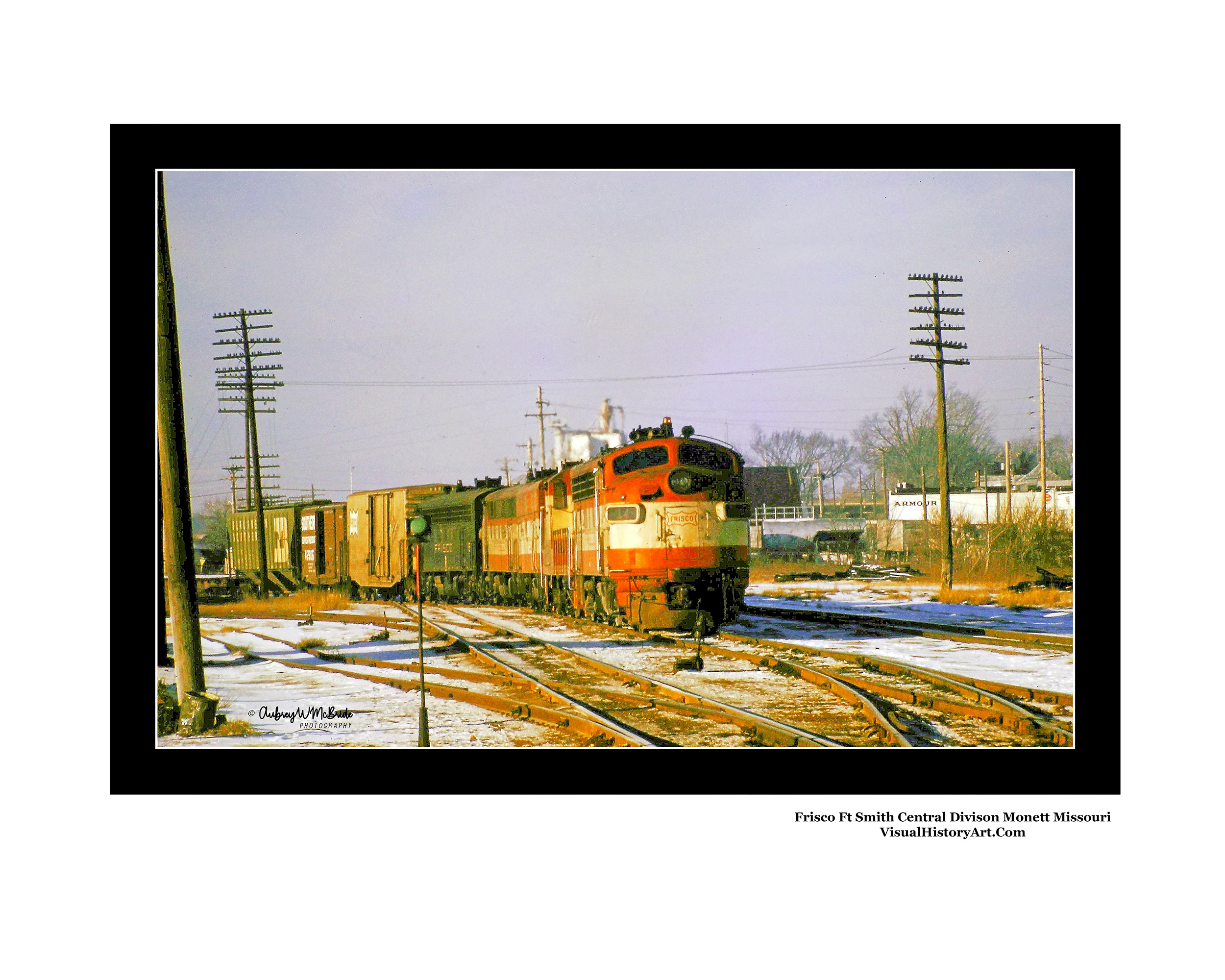 Frisco Railroad Central Division Train at Monett Missouri